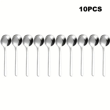 10/20pcs Mini 304 Stainless Steel Espresso & Cappuccino Spoons – Durable Tiny Coffee & Dessert Spoons, 3.86” Mirror Polished, Dishwasher Safe
