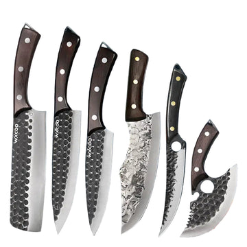 6-Piece Stainless Steel Knife Set – Professional Multipurpose Kitchen Knives with Protective Covers