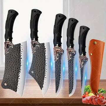 5-Piece Professional Chef Knife Set – Stainless Steel Forged Kitchen Knives