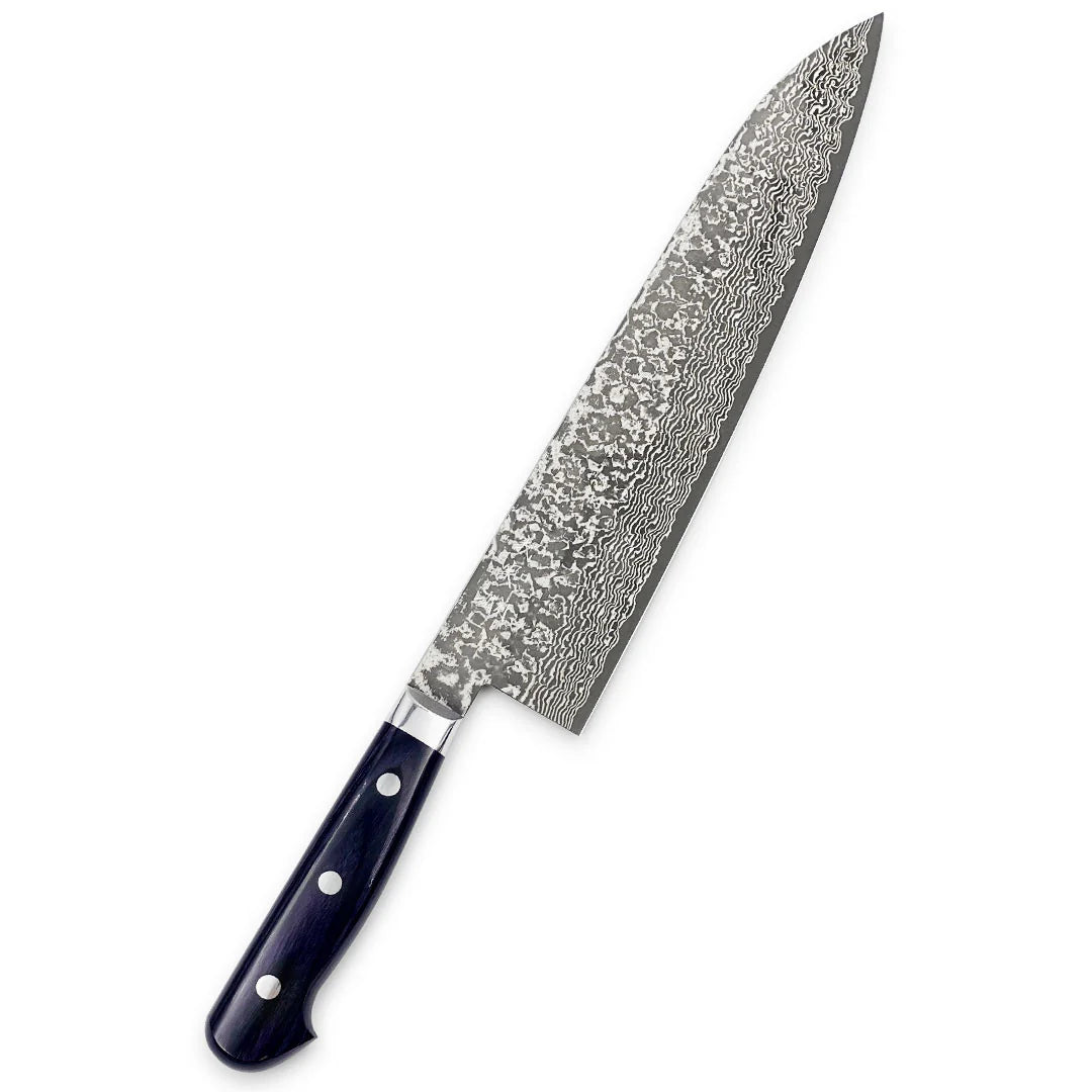 VG-10 Nickel Damascus Gyuto 240mm (9.4") with Dark Purple Handle