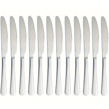 12pcs Stainless Steel Western Tableware Knife Set – 9