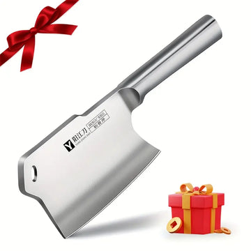 High Carbon Stainless Steel Meat Cleaver - Heavy Duty Butcher Knife, Hand Forged, Full Tang Ergonomic Handle