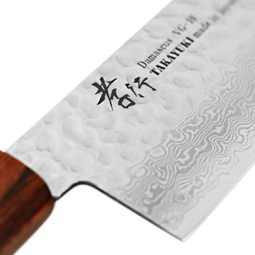 Damascus VG-10 Gyuto 240mm with Wa Handle – Hammered Finish
