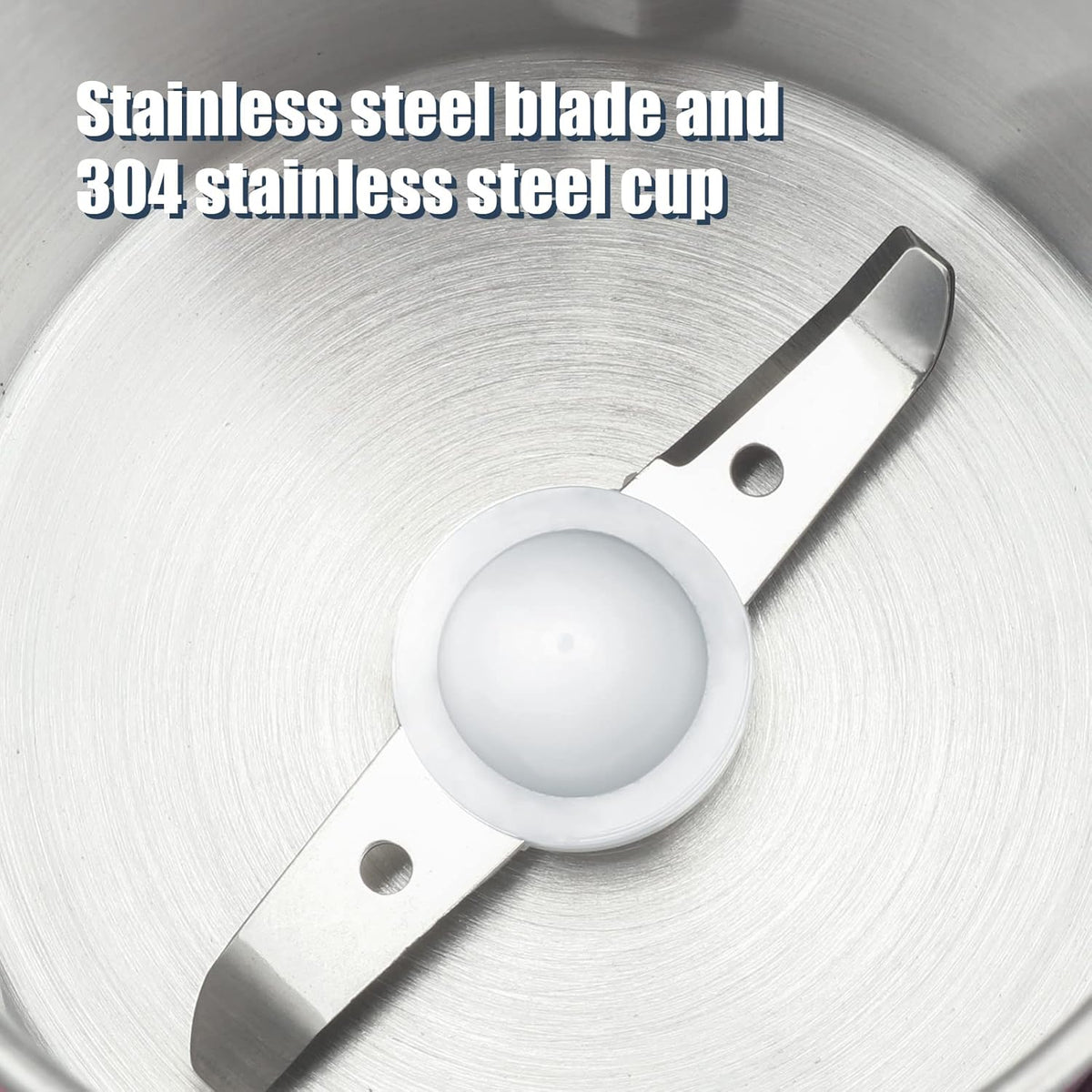 Electric Spice Grinder Stainless Steel, Powerful Coffee and Nut Grinder with Large Capacity, One-Button Operation, Fine to Coarse Grinding