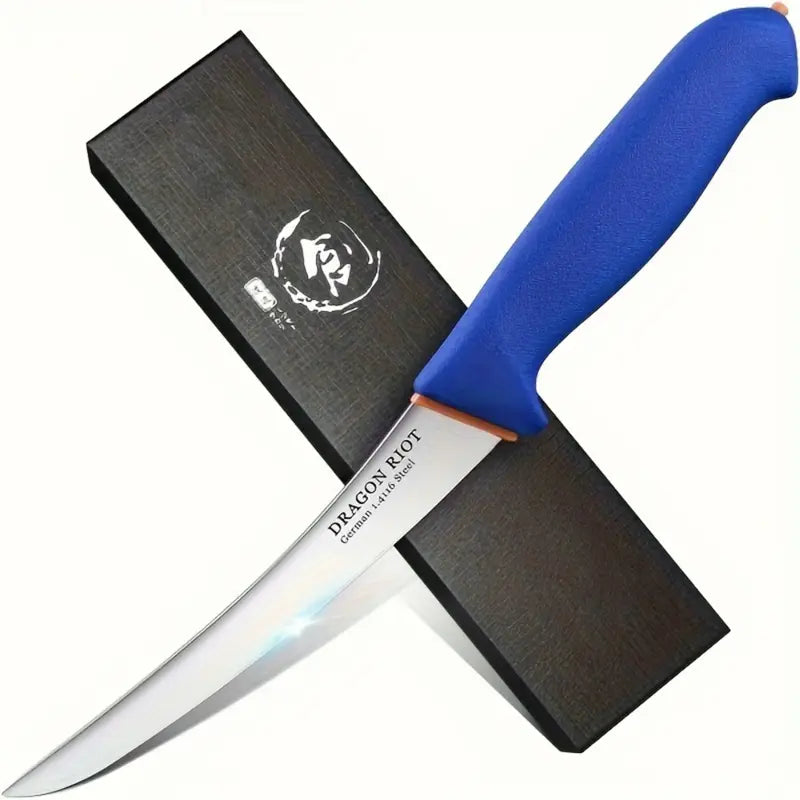 6-Inch Flexible Boning Knife - Curved Blade for Meat, Fish Filleting, and Brisket Trimming
