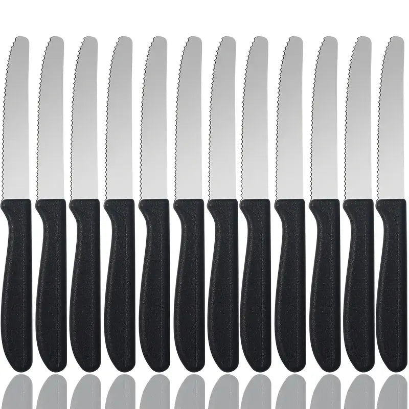 12pcs Multi-Functional Tomato & Dessert Knife Set – High-Quality Stainless Steel, Sharp Blades for Fruit, Vegetable, Cheese & Bread, Dishwasher Safe