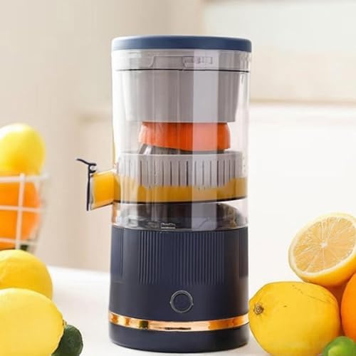 Automatic Electric Citrus Juicer, Portable Rechargeable Lemon Juicer with USB Cable, Mini Multifunctional Fruit Squeezer, Fully Automatic Operation – Red