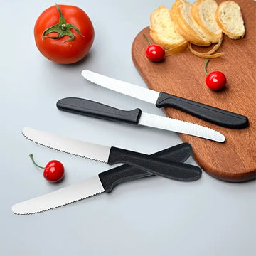 6pcs Tomato & Table Knife Set – Multifunctional Bread & Breakfast Knives with Serrated Edge | Sharp, Durable & Dishwasher Safe