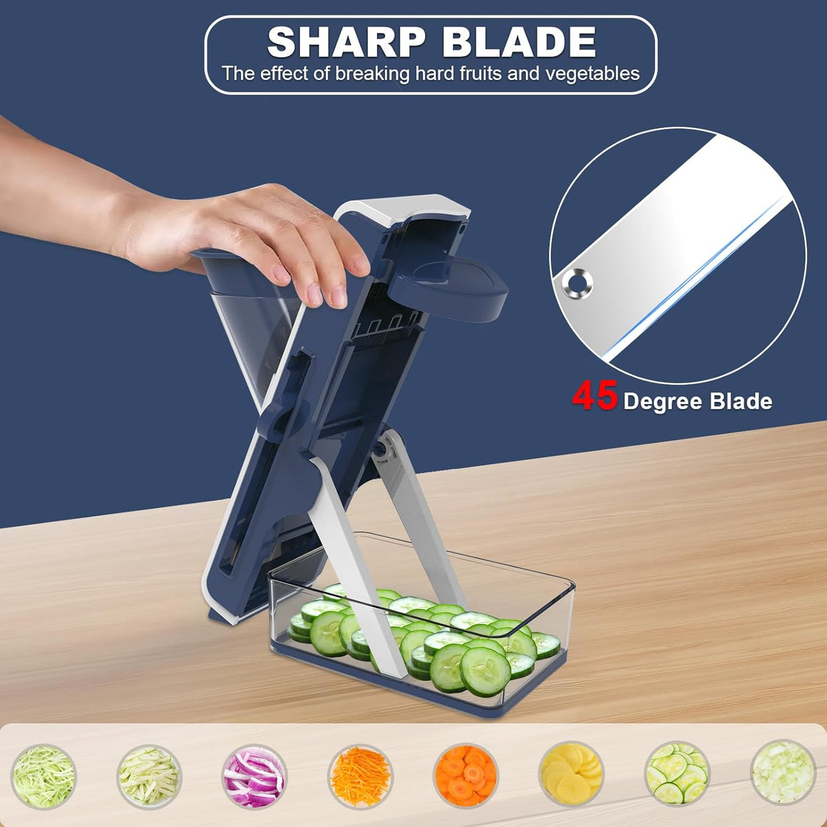 Mandoline slicer easy to clean detachable design