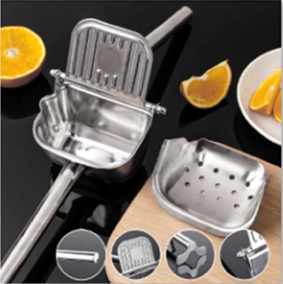Ergonomic handle stainless steel lemon squeezer