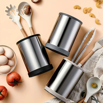 YUHUPHYLLIC 360° Rotating Stainless Steel Kitchen Storage Rack