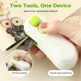 Bag sealer with integrated cutter