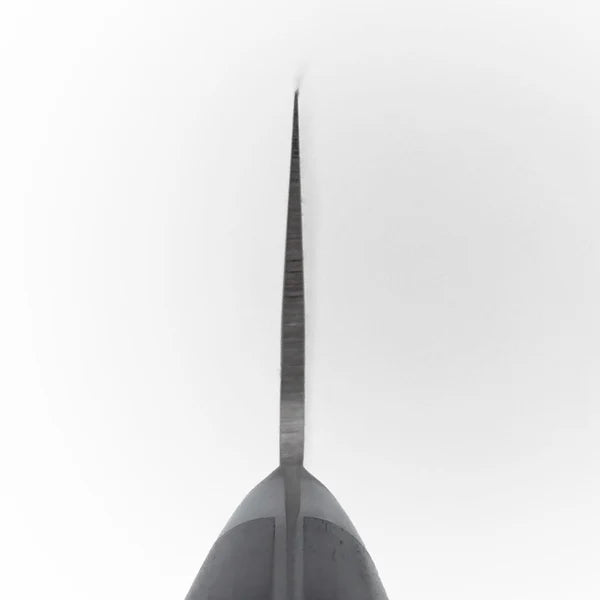 Side profile of Blue number 2 steel Kiritsuke Gyuto