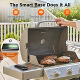 : Bluetooth food thermometer used on grill cooking