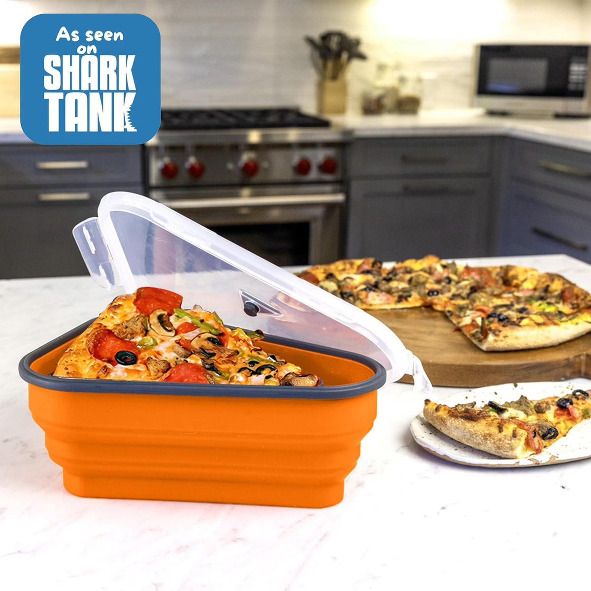 BPA-free silicone pizza storage container for refrigerator use