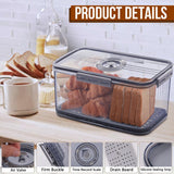 Bread box for kitchen counter with secure locking lid