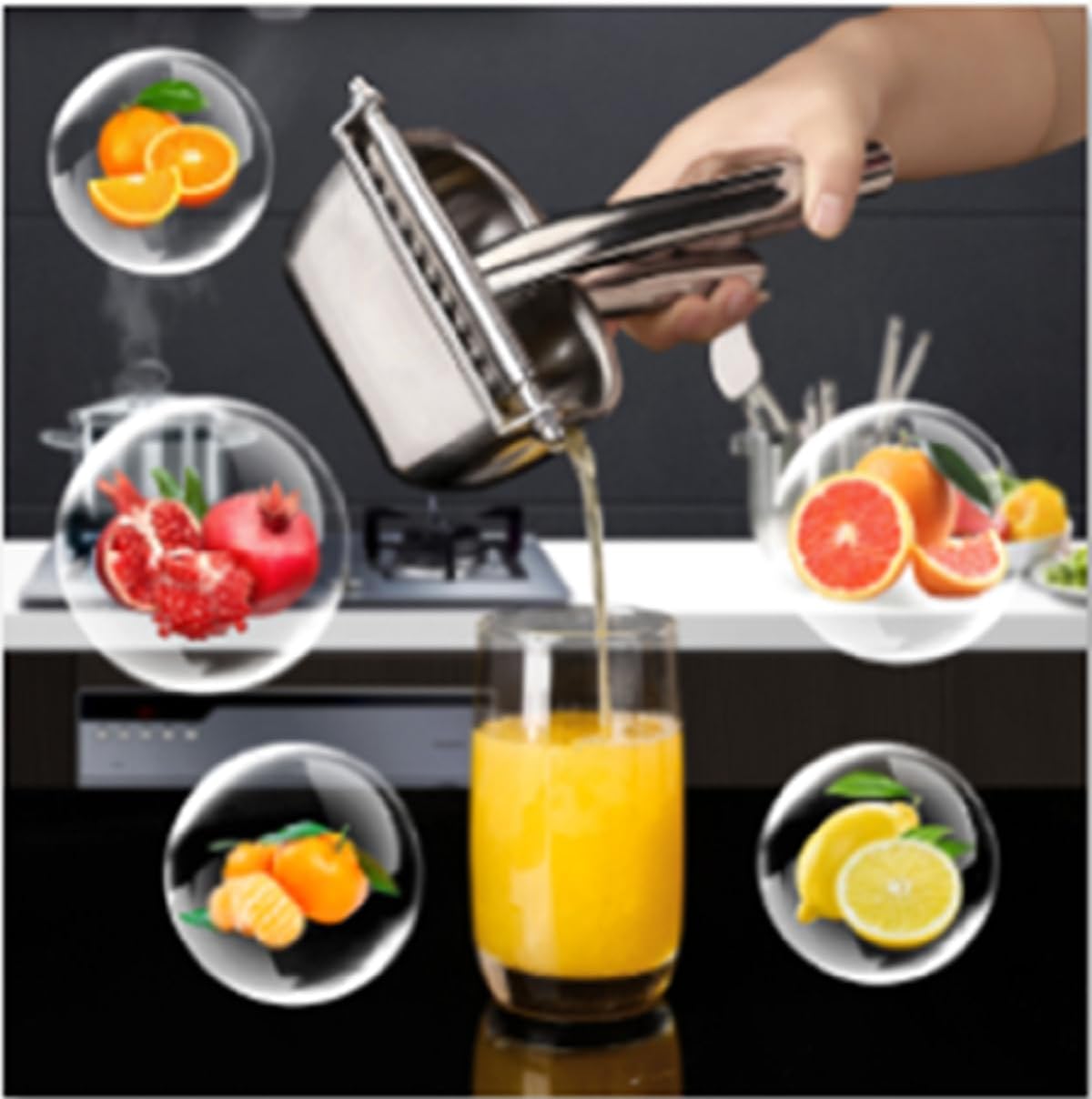 : Manual citrus squeezer for kitchen cooking and baking