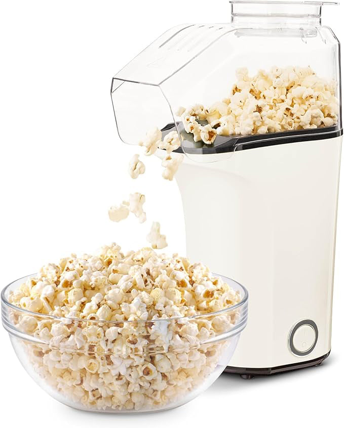 Compact air popped popcorn maker