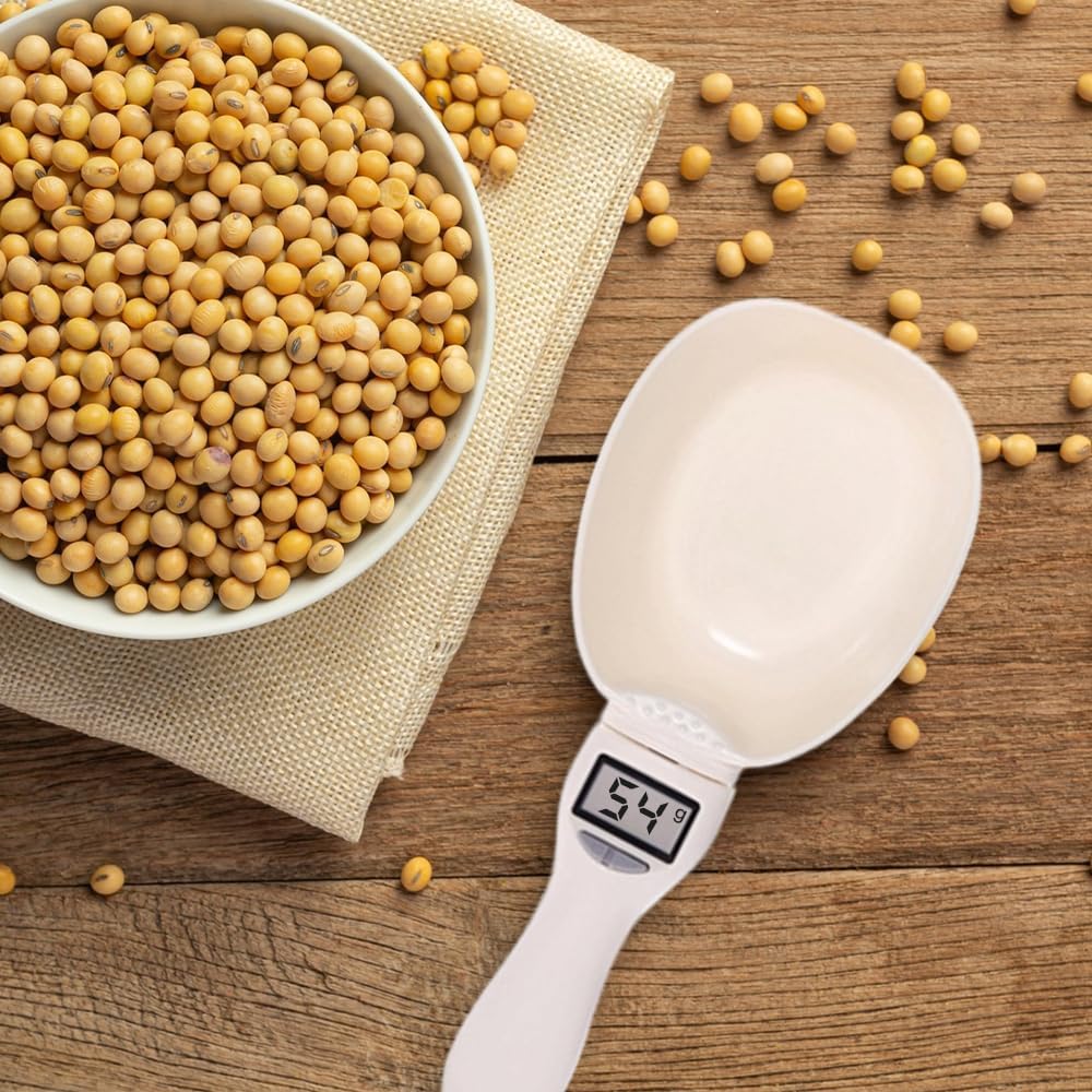 Compact electronic measuring spoon for kitchen use