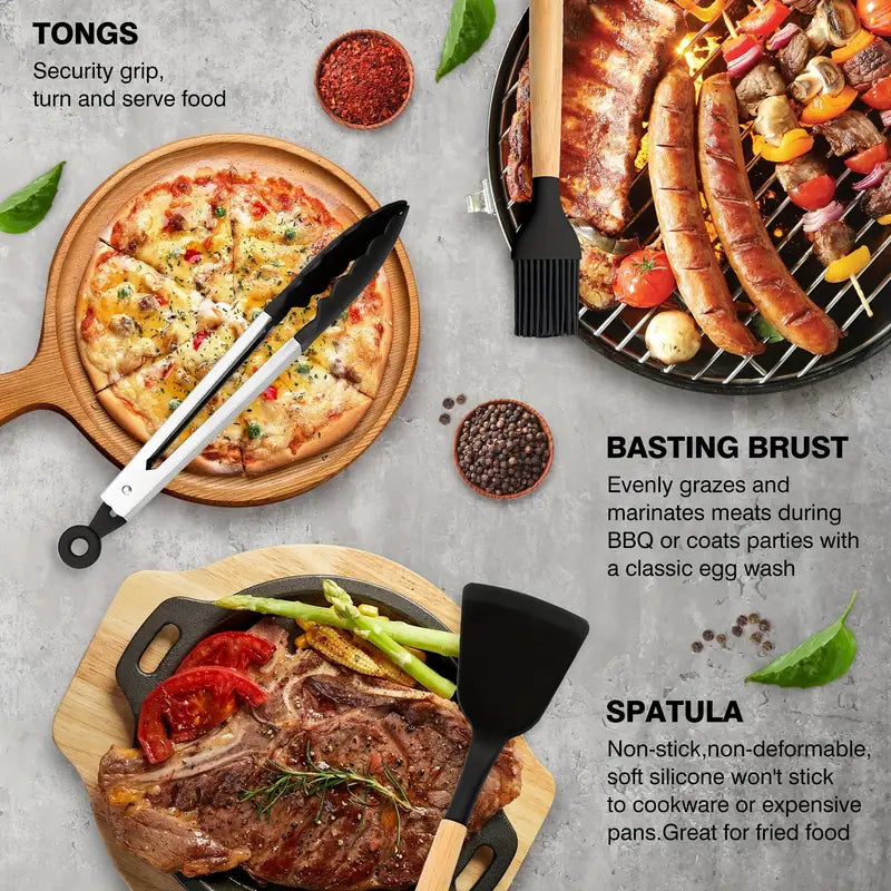 Complete kitchen knife and utensil collection