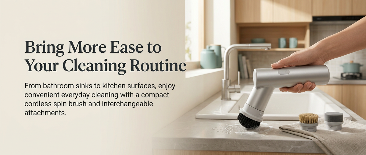 Cordless Electric Spin Scrubber with 9 Brush Heads – Handheld Cleaning Brush for Bathroom, Kitchen & Household Surfaces