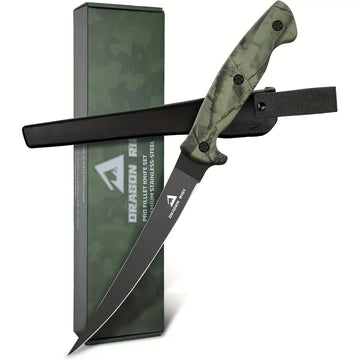 9-Inch Fillet & Boning Knife for Meat, Poultry, and Fishing with Protective Sheath & Non-Slip Ergonomic Handle