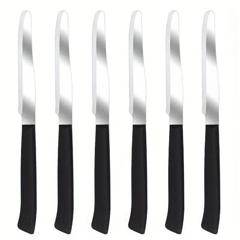 6pcs Breakfast & Snack Knife Set – Stainless Steel Tomato & Bread Knives, Sharp Blades, Comfortable Handle