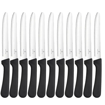 12pcs Premium Steak, Bread & Dessert Knife Set – Serrated, Non-Slip, Dishwasher Safe