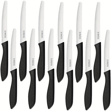 12pcs Kitchen Knife Set – Steak, Tomato, Snack & Bread Knives | Premium Stainless Steel, Multi-Functional Table Knives, Dishwasher Safe
