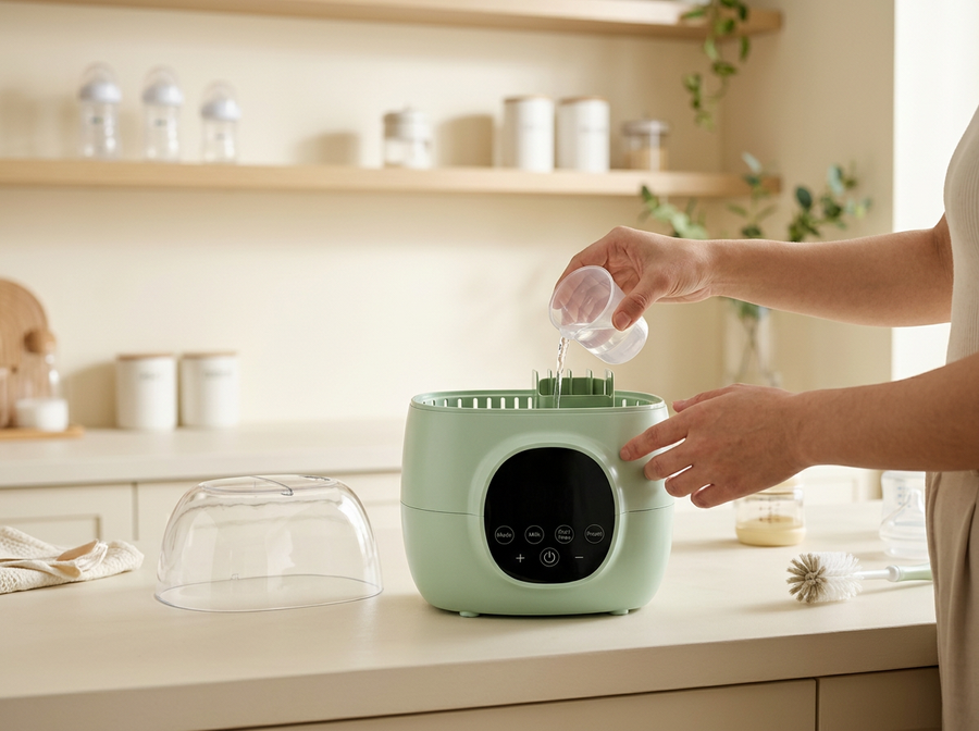 Dual Baby Bottle Warmer & Sterilizer – Digital Temperature Control for Infant Feeding Bottles