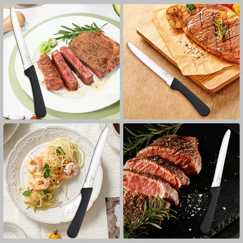 Durable dishwasher safe stainless steel steak knives