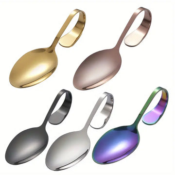 Creative Stainless Steel Twisted Handle Spoons Set (5/10/20pcs) – Elegant Kitchen Utensils for Self-Service, Soup, Sushi, & More – Perfect for Housewarming & Thanksgiving Gifts