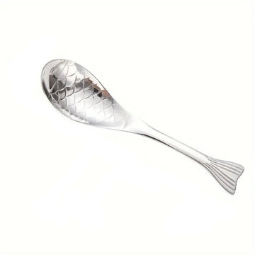 5-Piece Set of Gold-Plated Stainless Steel Spoons – Cartoon Fish Soup, Dessert, Rice & Stirring Spoons – Perfect for Christmas & Thanksgiving