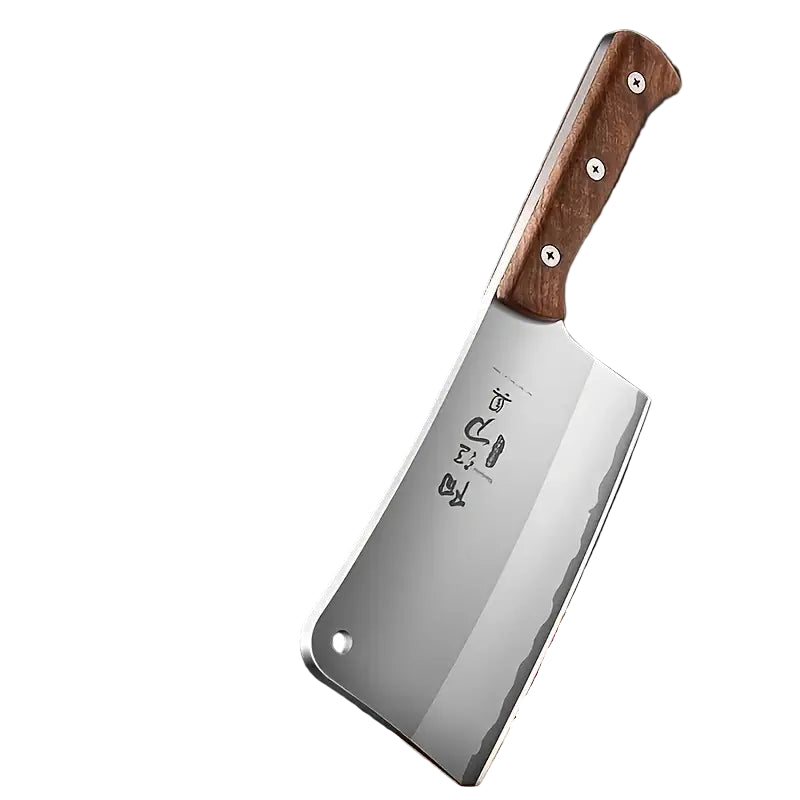 Heavy-Duty 1pc Stainless Steel Meat Cleaver – Super Sharp Multi-Purpose Knife with Wooden Handle