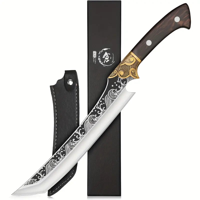 8.86-Inch Brisket Carving Knife – Razor Sharp Full Tang with Sheath, Ergonomic Handle, Perfect Gift for Meat Lovers & Grilling Enthusiasts