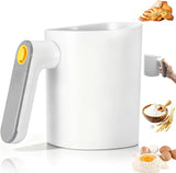 Battery operated electric flour sifter with 4 cup capacity, fine stainless steel mesh and handheld handle for baking.