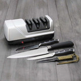 Side profile of electric knife sharpener unit