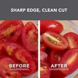 Electric knife sharpener for serrated kitchen knives