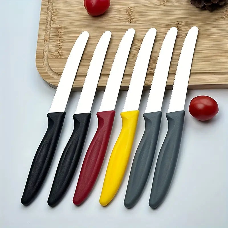 Ergonomic handle serrated edge knife