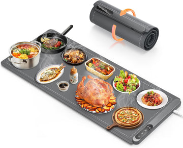 Extra large food warming mat for buffet and countertop use