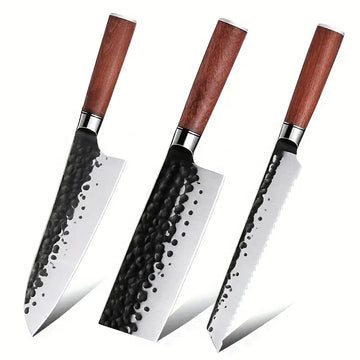 LOTESI Forged Stainless Steel Chef Knife – Versatile Kitchen Knife for Meat, Vegetables, & Fruits