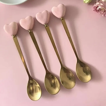 Luxury Stainless Steel Fork & Spoon Set – Mini Cutlery for Tea, Dessert & Travel | Perfect Gift for Women