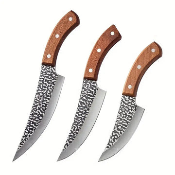 Forged Hammered Kitchen Knife Set – Lightweight Professional Boning Knife for Everyday Cooking and Meal Preparation