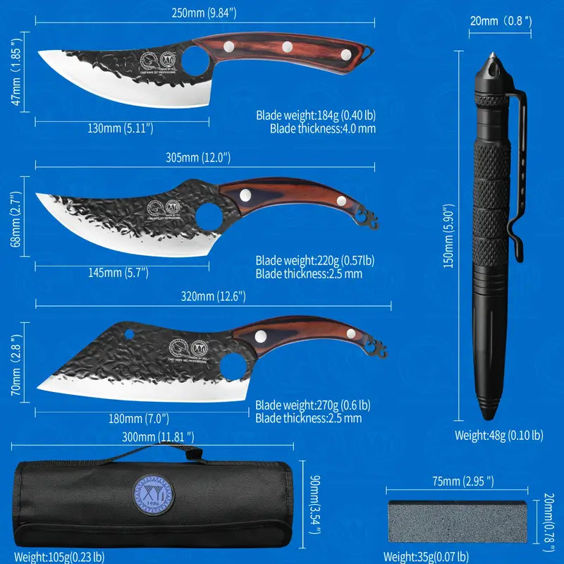 Forged Stainless Steel Japanese Knife Set