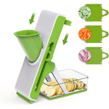 : Gray mandoline slicer for vegetables and potatoes