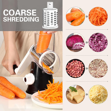 Manual hand crank cheese shredder
