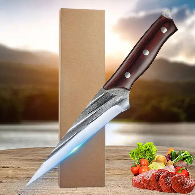 Hand-Forged Stainless Steel Boning Knife