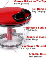 Hand powered mini food processor