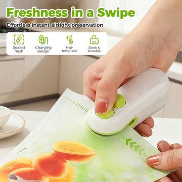 Handheld heat sealer for chip bags