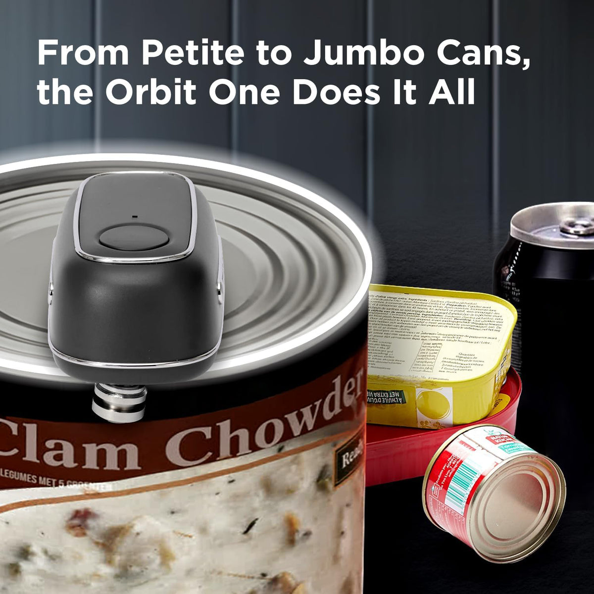 Hands-free electric can opener for easy meal preparation
